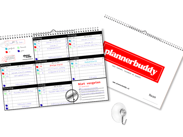 Plannerbuddy huiswerkplanner rood stoer volwassen