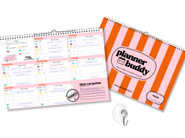 Plannerbuddy huiswerkplanner roze oranje vrolijk.png Plannerbuddy huiswerkplanner rood stoer.png Plannerbuddy huiswerkplanner roze oranje vrolijk
