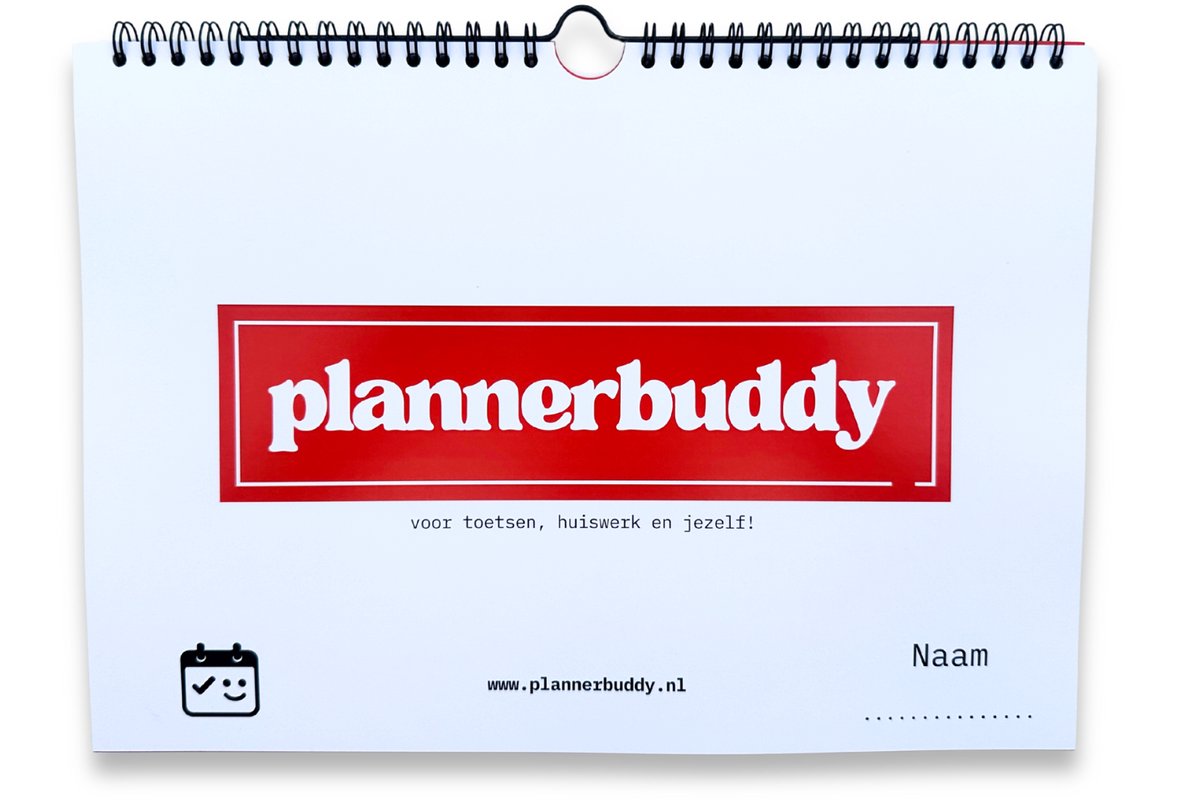 huiswerkplanner studieplanner rood plannerbuddy
