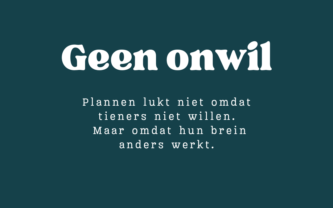 Waarom plannen zo moeilijk is voor tieners